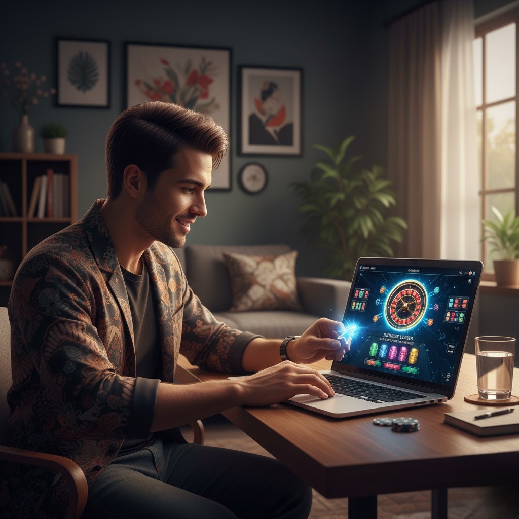 Pemain pemula melakukan Dewiku88 Login untuk bermain casino online